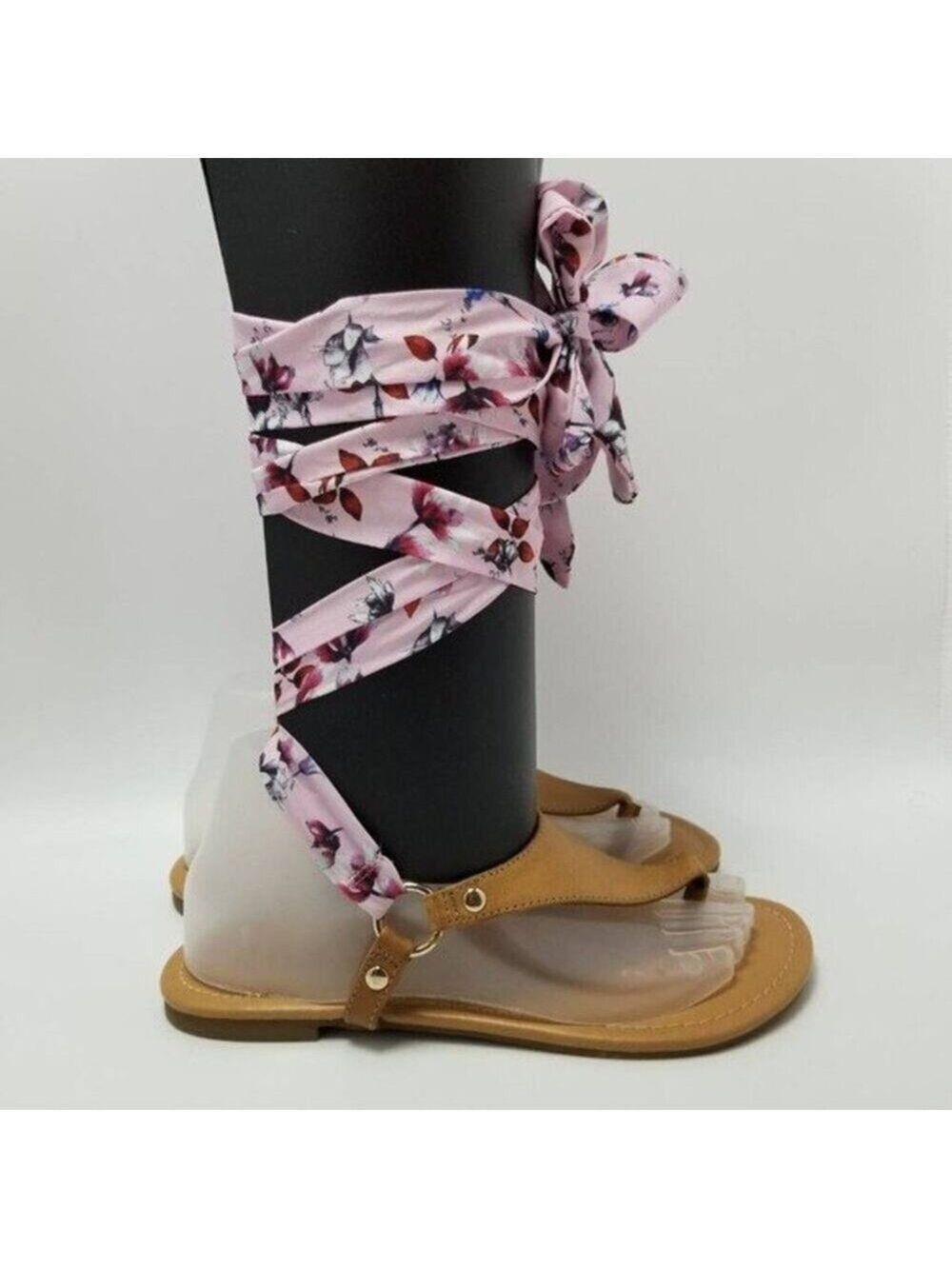 Ana A New Approach Sailor Floral Tie Gladiator Sandals Size 7.5 M